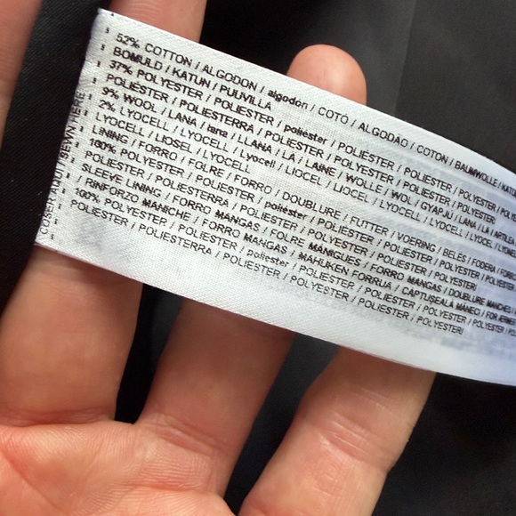 Black Tweed Jacket with Gold Buttons - Size Small - Picture 7 of 9